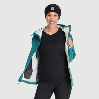 アウトドア レディース アポロ レインジャケット ディープレイク