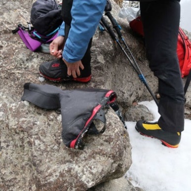 アウトドア X ゲートル ブラック/チリ