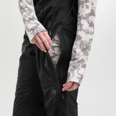 アウトドア レディース カーバイド ビブ ソリッド ブラック