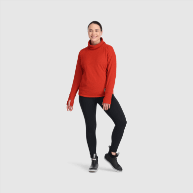 アウトドア レディース トレイル ミックス カウル プルオーバー クランベリー