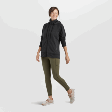 アウトドア レディース エマージョン フリース パーカー エルク