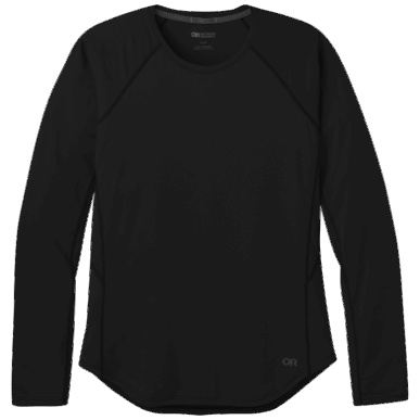 アウトドア レディース アルゴン L/S ティー ブラック