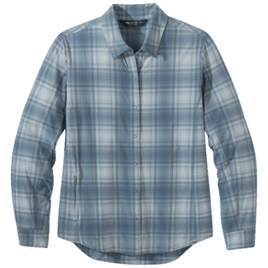 アウトドア レディース アストロマン L/S サン シャツ ニンバス チェック
