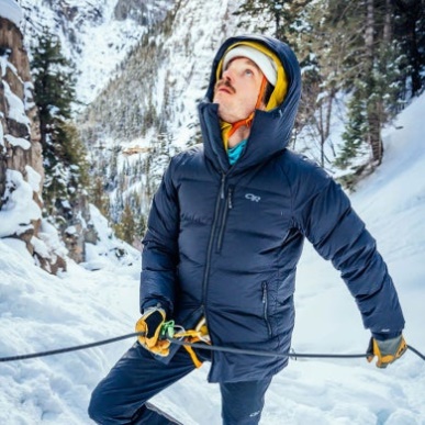 アウトドア メンズ スーパー アルパイン ダウン パーカー ブラック