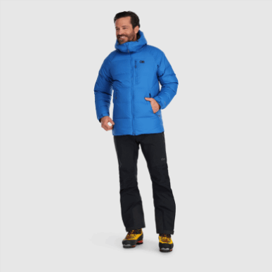 アウトドア メンズ スーパー アルパイン ダウン パーカー クラシック ブルー