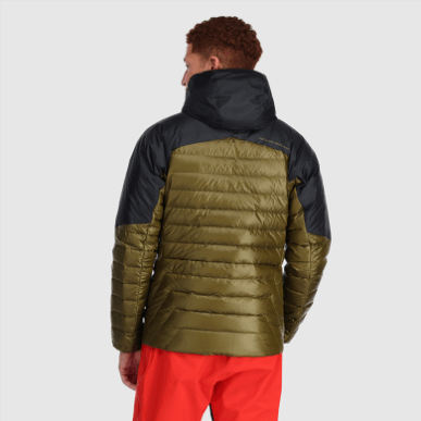 アウトドア メンズ ヘリウム ダウン パーカー ローデン/ブラック