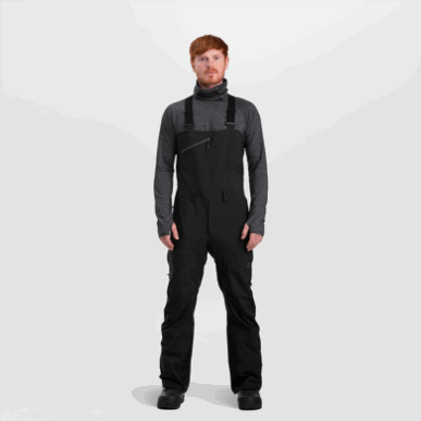 アウトドア メンズ カーバイド ビブ ソリッド ブラック