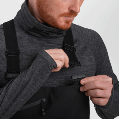 アウトドア メンズ カーバイド ビブ ソリッド ブラック