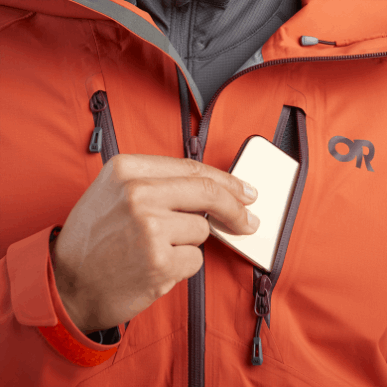 アウトドア メンズ マイクログラビティ アセントシェル ジャケット レッドロック