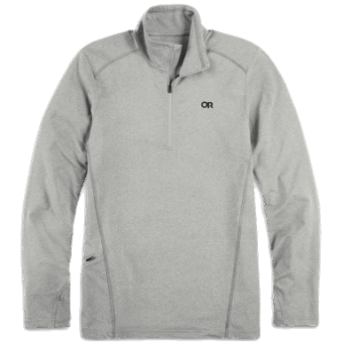 アウトドア メンズ バリトン クォーター ジップ ライト ピューター ヘザー