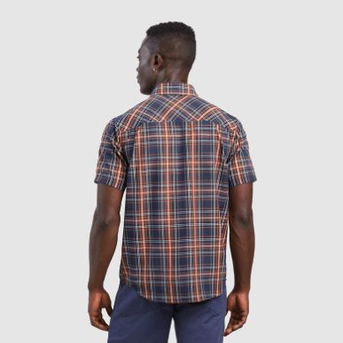 アウトドア メンズ シーパイン S/s シャツ ネイバル ブルー