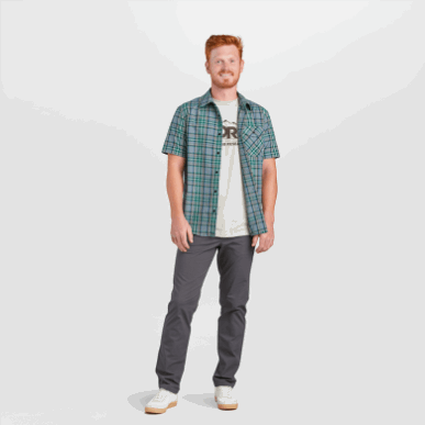 アウトドア メンズ シーパイン S/s シャツ ニンバス