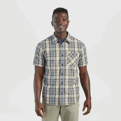 アウトドア メンズ シーパイン S/s シャツ サンド