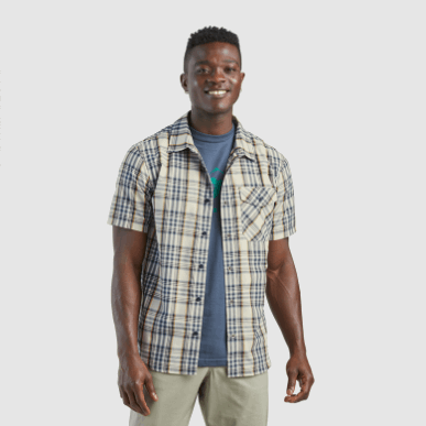 アウトドア メンズ シーパイン S/s シャツ サンド