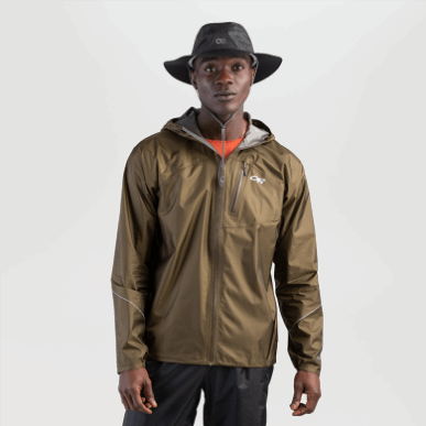 アウトドアヘリウムレインフルブリムハットブラック