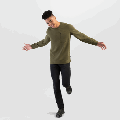 アウトドア メンズ エマージョン フリース クルー ローデン ヘザー