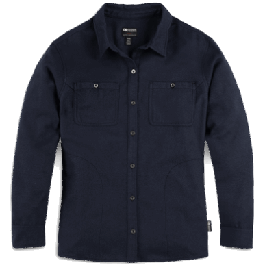 アウトドア レディース フィードバック フランネルシャツ ネイバルブルー