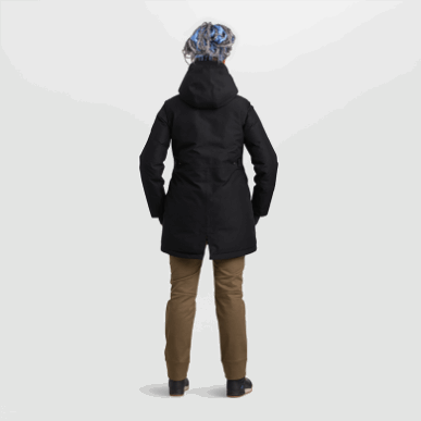 アウトドア レディース ストームクラフト ダウン パーカ ブラック