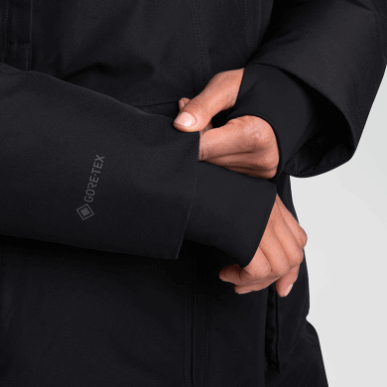 アウトドア レディース ストームクラフト ダウン パーカ ブラック