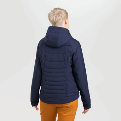 アウトドア レディース シャドー インサレーティッド パーカー ネイバル ブルー