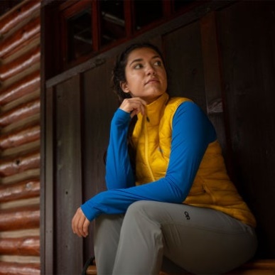 アウトドア レディース スーパーストランド LT ベスト カラマツ