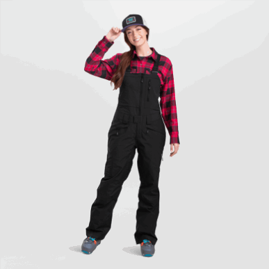 アウトドア レディース クルシャン ストーム ビブ ブラック