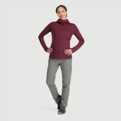 アウトドア レディース メロディ フルジップ パーカー カラマタ ヘザー