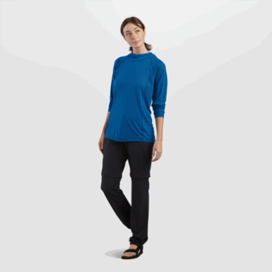 アウトドア レディース エコー パーカー クラシック ブルー