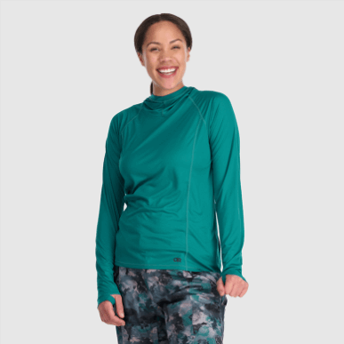 アウトドア レディース エコー フーディー ディープ レイク