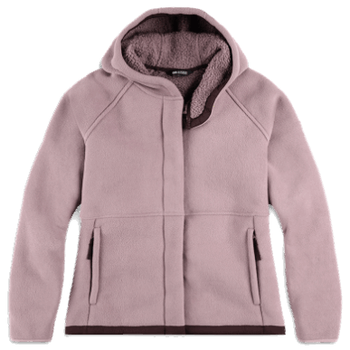 屋外の女性のジュノー フリース パーカー蛾