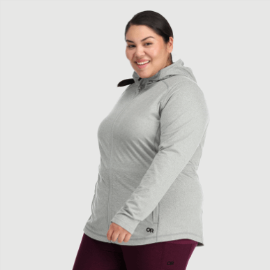 アウトドア レディース メロディ フルジップ パーカープラス ブラック