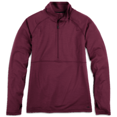 アウトドア レディース アルパイン オンセット メリノ ハーフジップ カラマタ