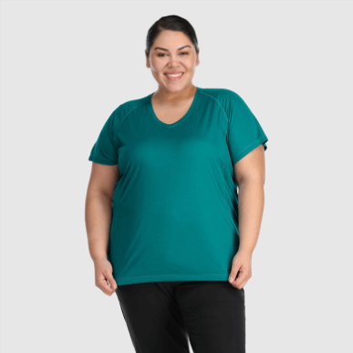 アウトドア レディース エコー プラスサイズ Tシャツ ディープレイク