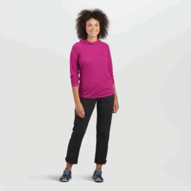 アウトドア レディース エコー プラス サイズ パーカー フクシア