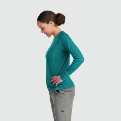 アウトドア レディース エコー ロングスリーブ Tシャツ ディープレイク