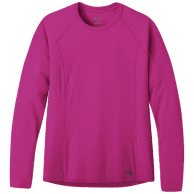 アウトドア レディース エコー ロングスリーブ Tシャツ フクシア