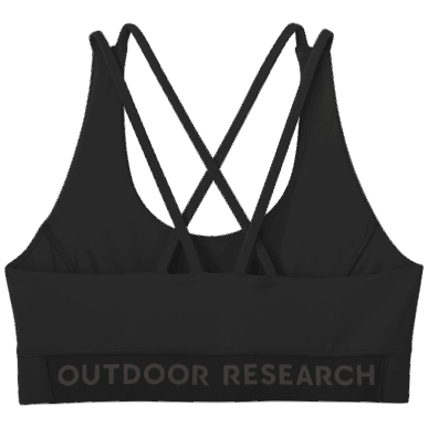 屋外の女性のヴァンテージ ブラ ライト サポート ブラック