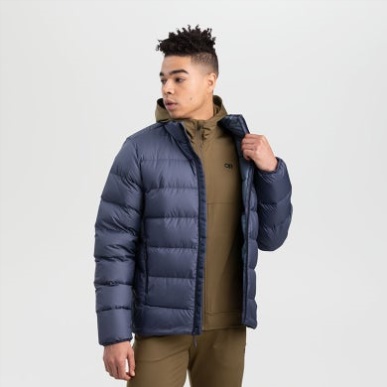 アウトドア メンズ コールドフロント ダウンジャケット ネイビーブルー