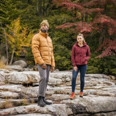 アウトドア メンズ コールドフロント ダウンジャケット サドル