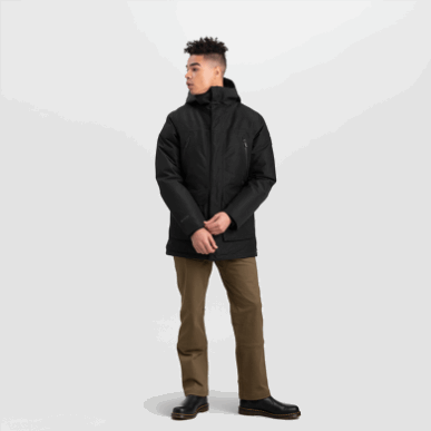 アウトドア メンズ ストームクラフト ダウン パーカ ブラック