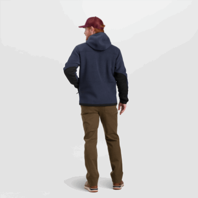 アウトドアメンズジュノーフリースパーカーネイバルブルー