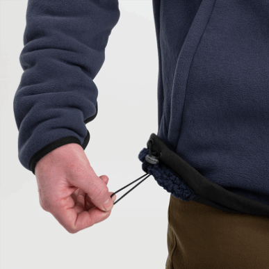 アウトドアメンズジュノーフリースパーカーネイバルブルー