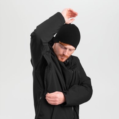 アウトドア メンズ スノークルー ジャケット ブラック