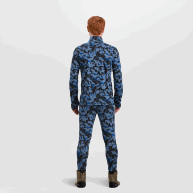 アウトドア メンズ アルパイン オンセット メリノ ボトムス ネイビー ブルー カモ