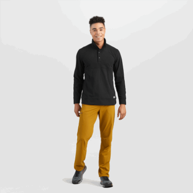 アウトドア メンズ トレイル ミックス スナップ プルオーバー Ii ブラック