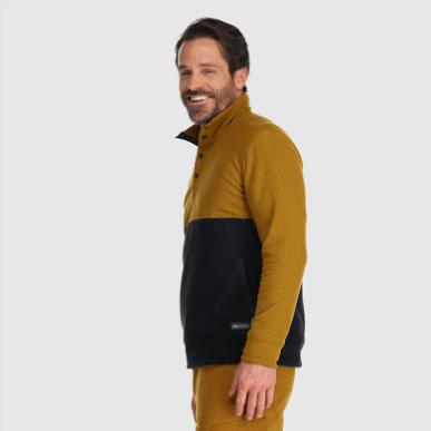 アウトドア メンズ トレイル ミックス スナップ プルオーバー Ii タプナード/ブラック