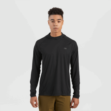 アウトドア メンズ エコー パーカー ブラック