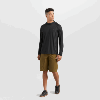 アウトドア メンズ エコー パーカー ブラック