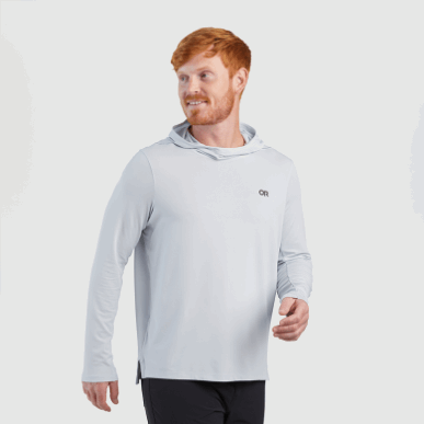 アウトドア メンズ アクティブアイス スペクトル サン パーカー チタニウム グレー