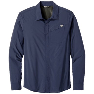 アウトドア メンズ アストロマン L/S サンシャツ ネイバルブルー